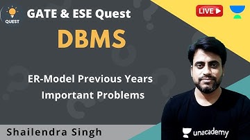ER-Model Previous Years Important Problems | DBMS | Shailendra Singh | GATE 2021