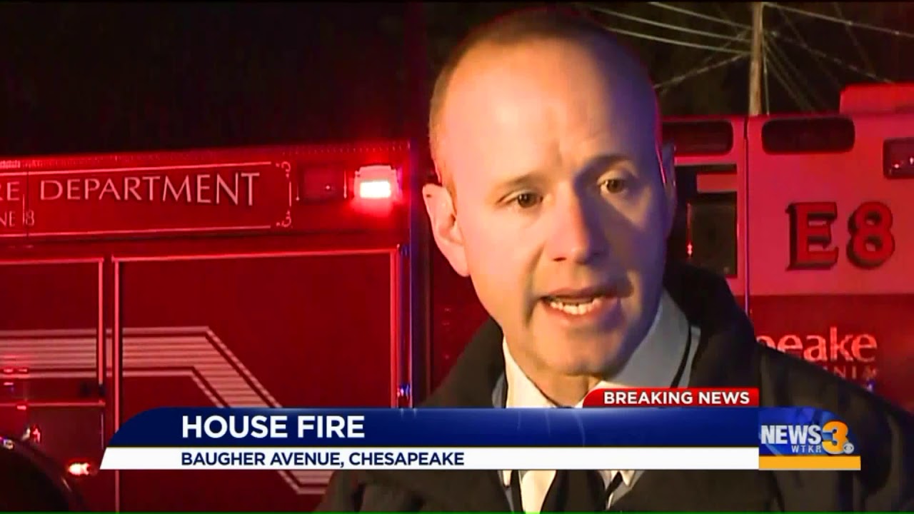Two people, multiple pets die in large Chesapeake house fire - YouTube