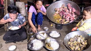 Rita cooking for guests village brothers @rojanRita