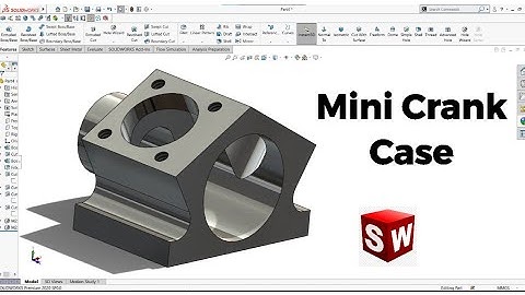 Solidworks Tutorial for Beginners: Part 17 | Mini Crank Case | Cad Cam Design Tutorials