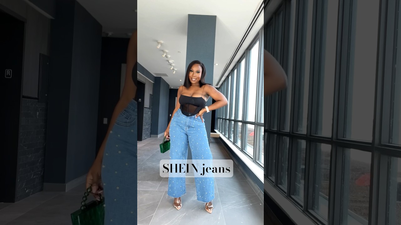 SHEIN jeans for mid size black women 