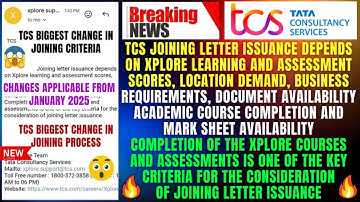😱TCS BIGGEST NEW CHANGE IN JOINING CRITERIA & ONBOARDING BASED ON IPA SCORE, BGC & XPLORE COMPLETION