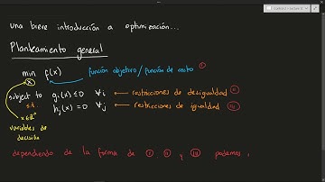 IE3041 Lección 11 - breve introducción a optimización
