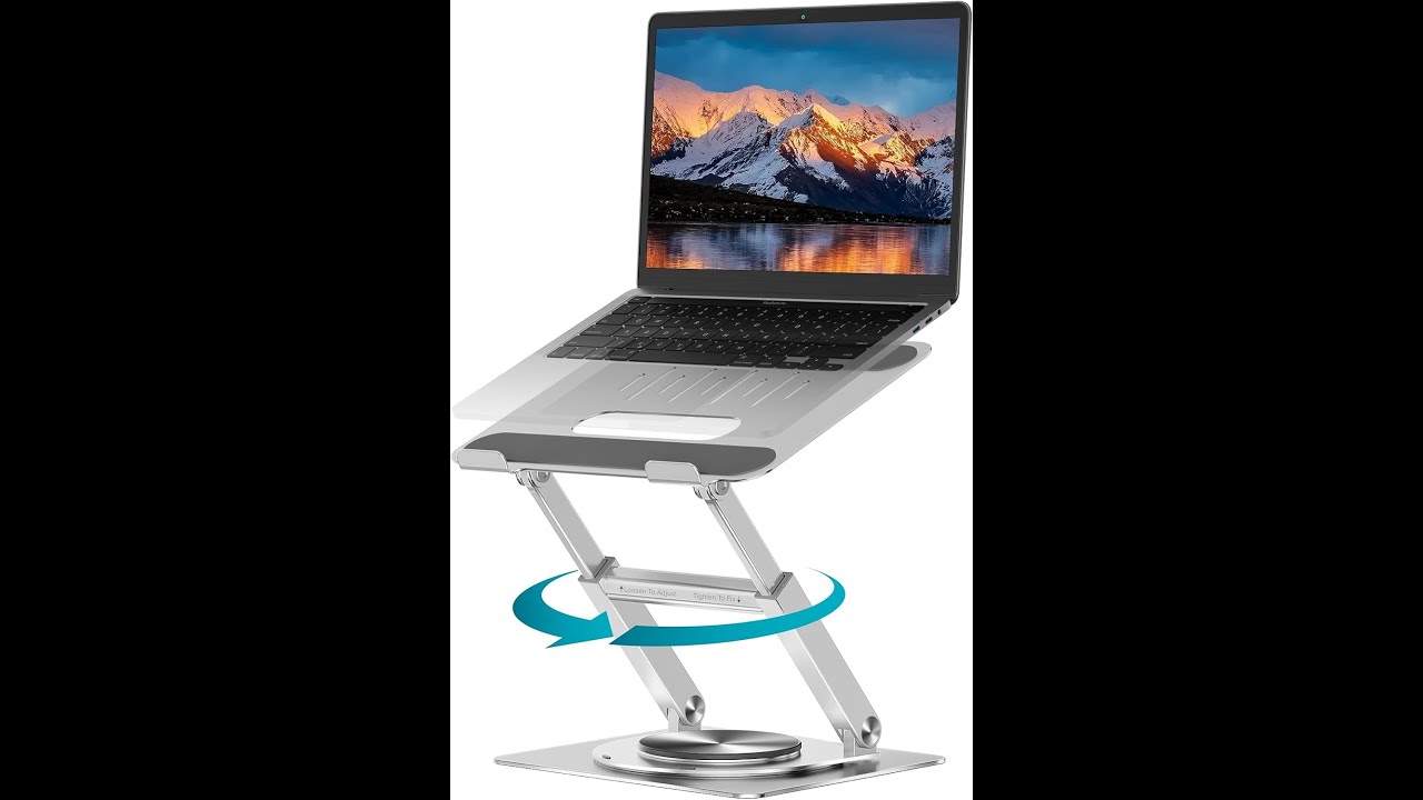 Computer Riser With Swivel Feature 360 Rotating Ergonomic Laptop Stand for Desk, Laptop Riser with Swivel ...