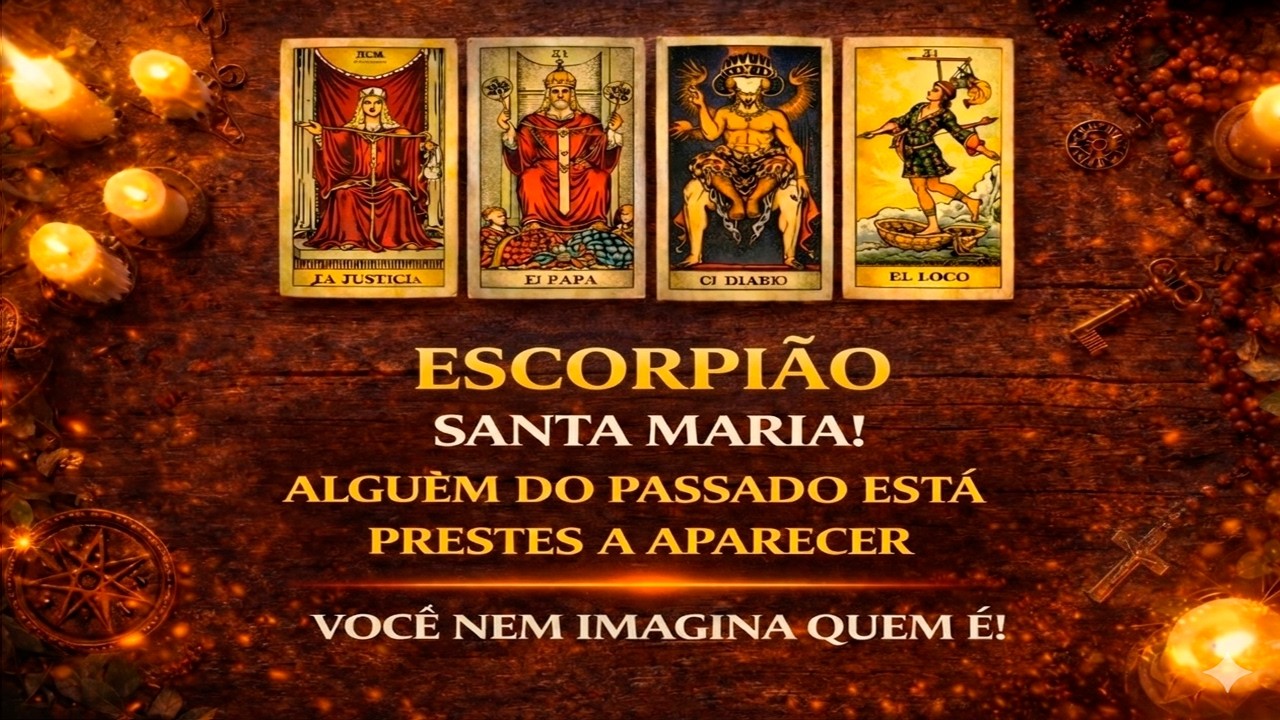 ESCORPIÃO🚨 SANTA MARIA! ALGUÉM DO PASSADO ESTÁ PRESTES A APARECER 😱 VOCÊ NÃO IMAGINA QUEM É!