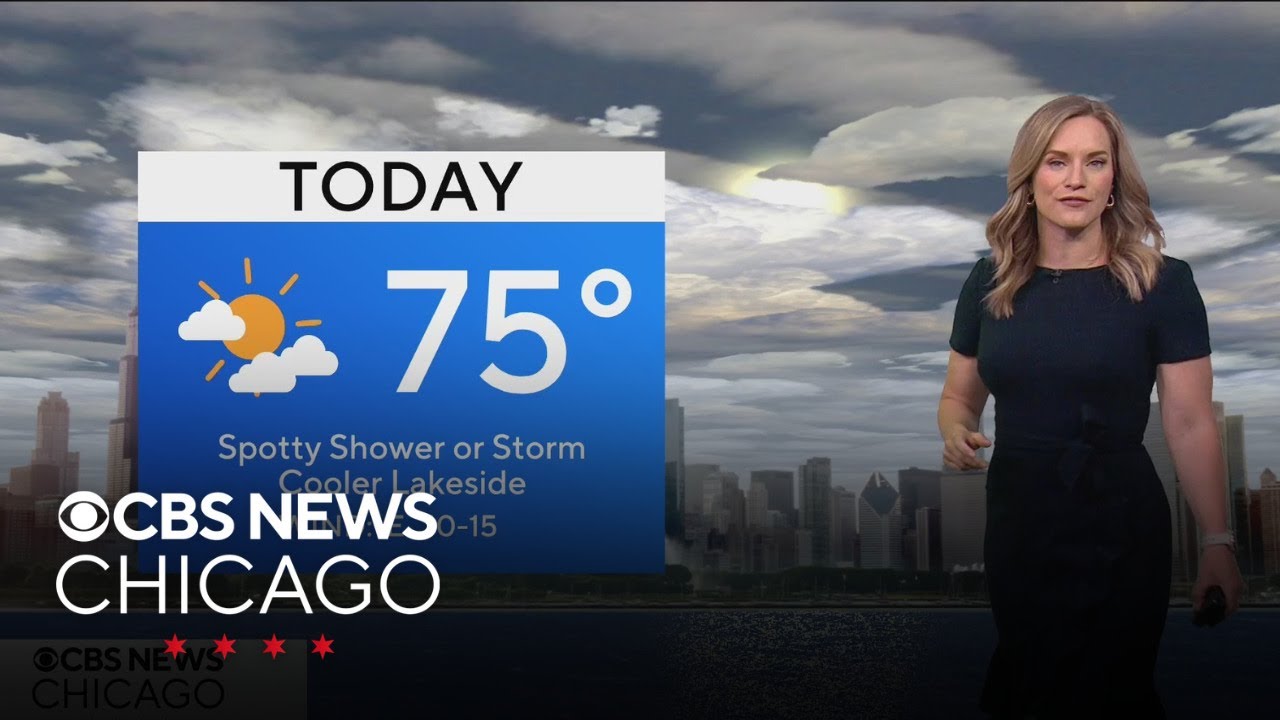 Warm and humid on Tuesday in Chicago with spotty shower chances - YouTube
