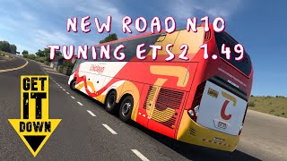 BUS GRATIS NEW ROAD N10 380 MB O-500RSD SKIN TRANSPORTE CHICLAYO BY ETS2WORLD.COM