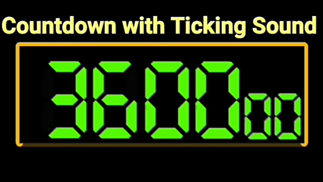 How Long Is 200 000 Seconds 3,600 Seconds (1 Hour) Countdown Digital Alarm Clock Timer (With