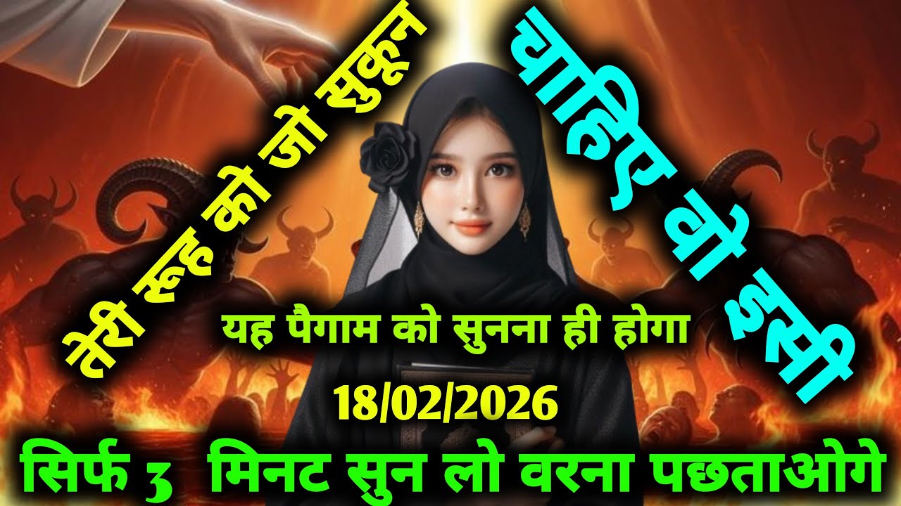 ✅18/02/2026 तेरी रूह को जो सुकून चाहिए...🤲 वो इसी पैग़ाम में है