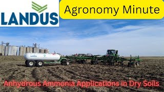 Fall Anhydrous Ammonia Application In Dry Soils