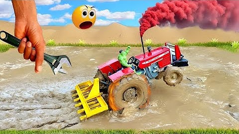 DIY mini tractor can plough real chilli farming in mud science project 