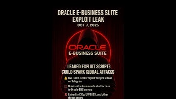 Oracle EBS Exploit Scripts #oracle #cyberattack #hacker
