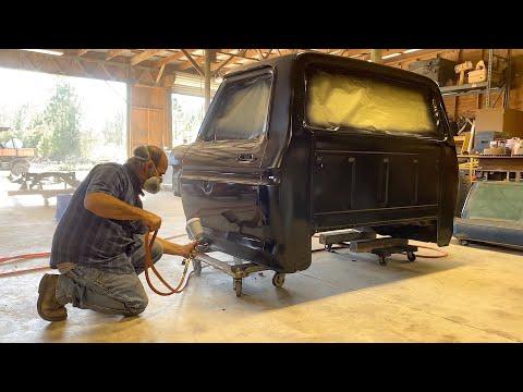 Restoring an Abandoned 1974 Ford F250 Restoration Swamp Dragon! Glass & Primer! Resurrection