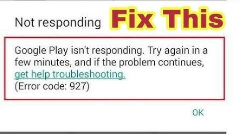 How to fix error 927 in play store (easy)