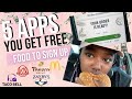 APPS YOU GET FREE FOOD TO SIGN UP! Downloading different apps to get free food #freefood