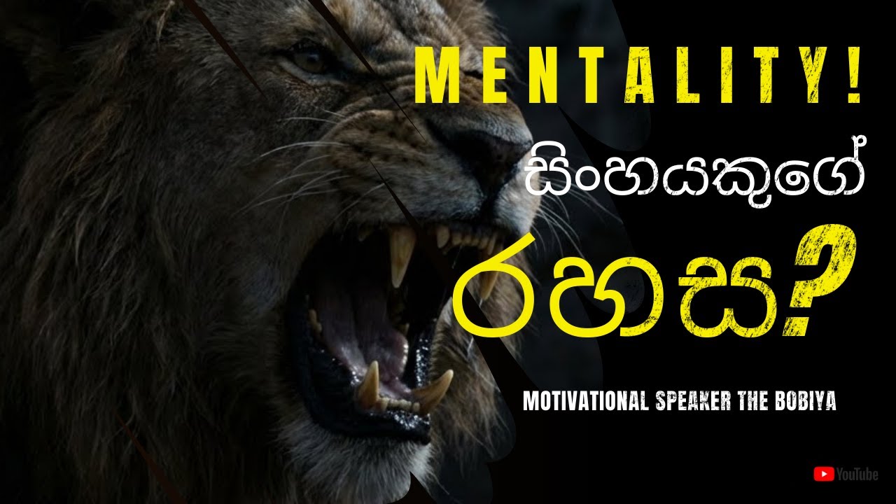 MENTALITY -  සිංහයකුගේ මානසිකත්වය | Lion Mindset Sinhala Motivation | The Bobiya