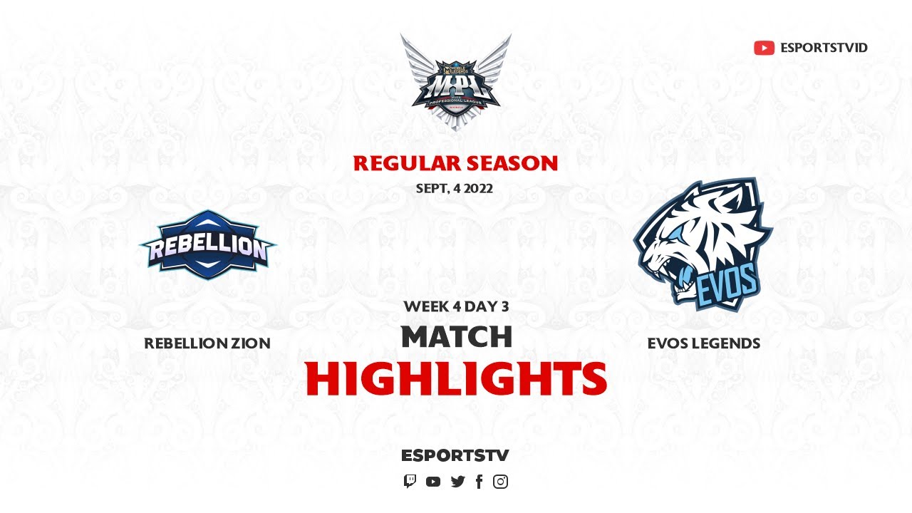 Rebellion Zion vs EVOS Legends HIGHLIGHTS MPL ID S10 | EVOS vs RBL ESPORTSTV