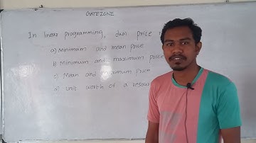 LINEAR PROGRAMMING DUAL PRICE | STUDENT PRACTICE SESSION | GATEZONE, COIMBATORE