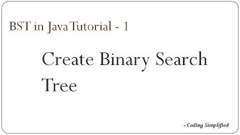 Binary Search Tree in Java - 1 : Create Binary Search Tree