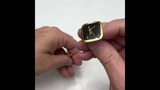 D Baseball Player Cufflinks Black Enamel Fill Design