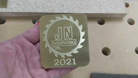 Engraving a brass plate with a WidgetWorks Diamond Drag Engraving Bit and an AVID CNC Router