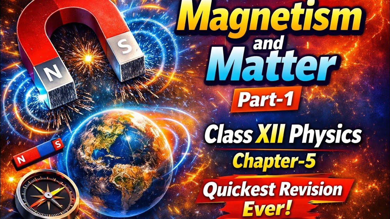 Magnetism & Matter (Part-1) | Class 12 Physics Ch-5 | Quickest Revision Ever ⚡