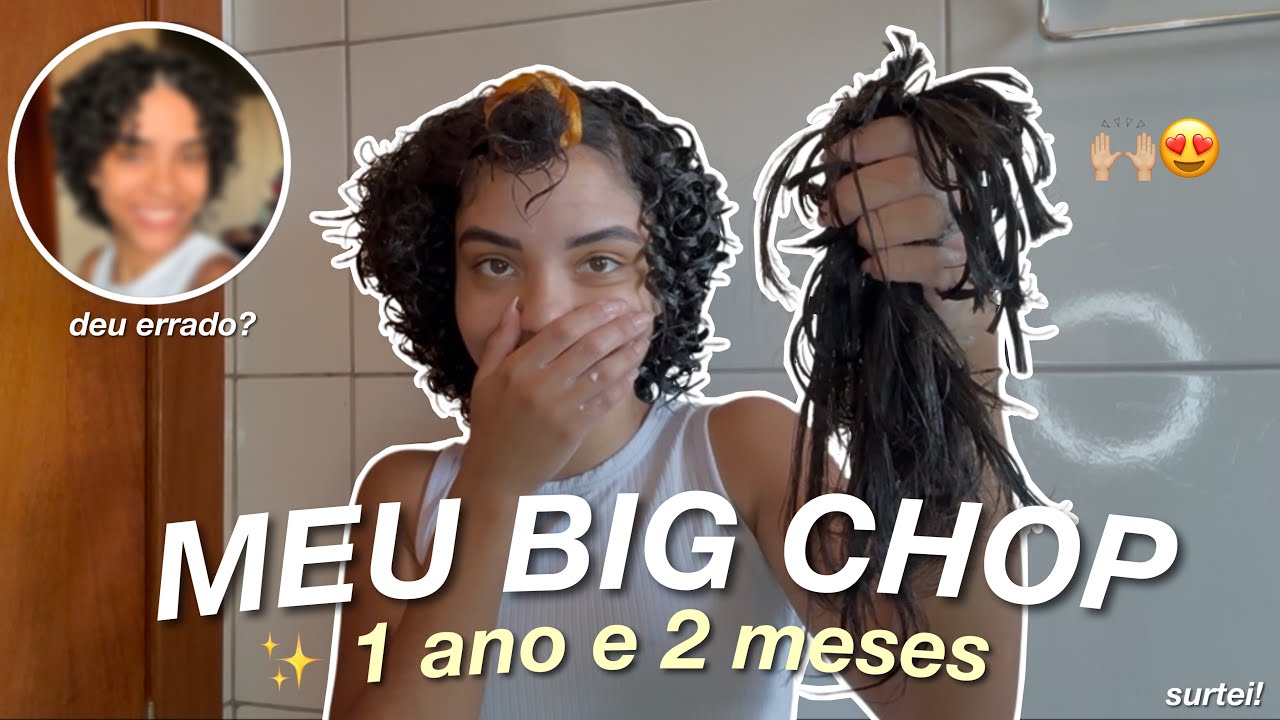 MEU BIG CHOP COM 1 ANO E 2 MESES DE TRANSIÇÃO CAPILAR!! 3b/3c