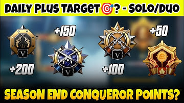 🤔Season End Conqueror Points❓ BGMI Conqueror Rankpush Tips And Tricks✅