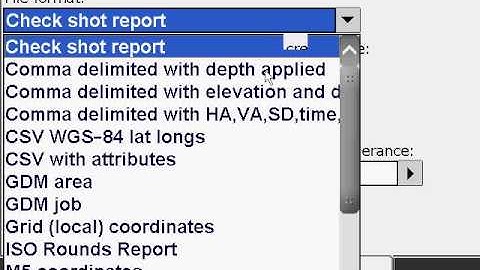 Trimble Access: Export