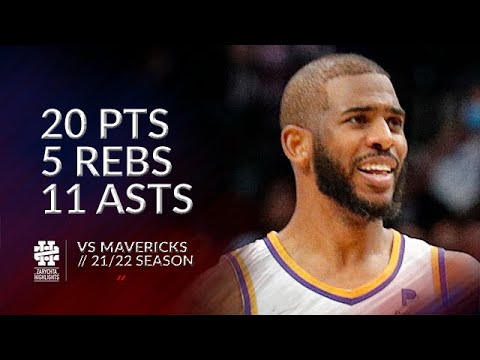 Chris Paul 20 pts 5 rebs 11 asts vs Mavericks 21/22 season