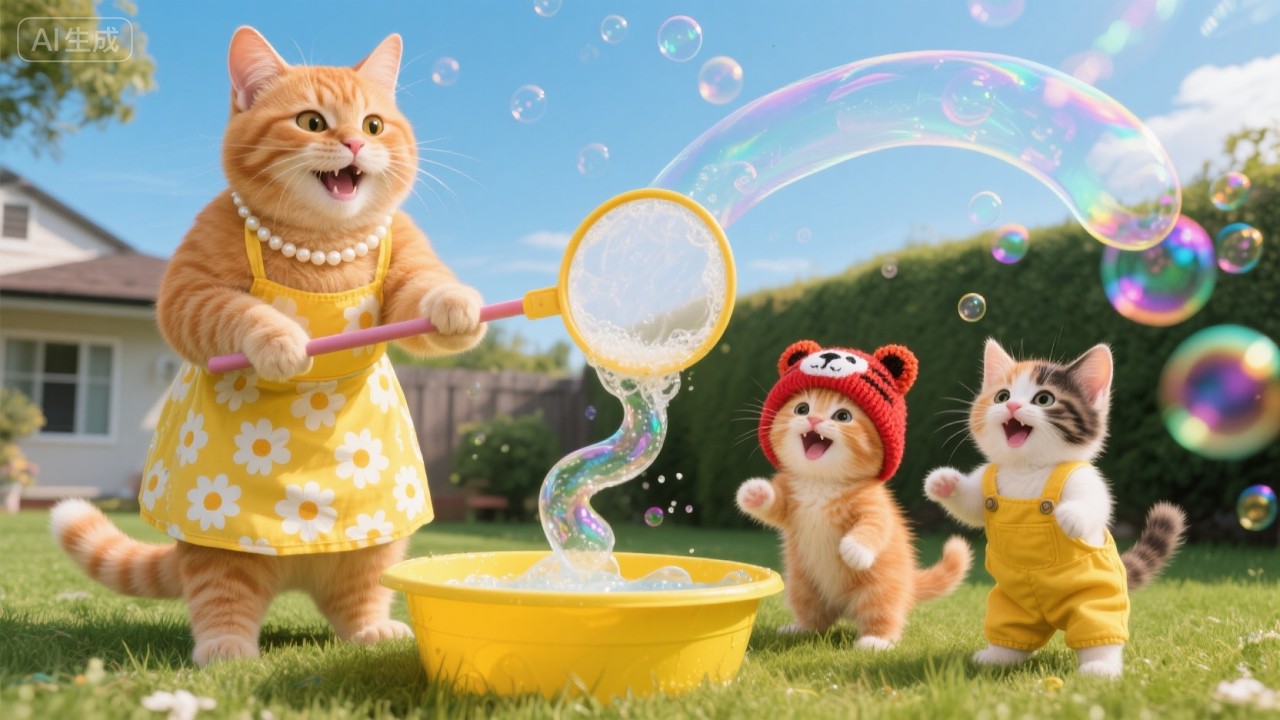 Пузырьковый дневник котёнка Тигровой Шляпы 🐱🌈|Смотрите, как этот котёнок создаёт самый сказочный ...