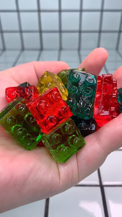 4d gummy blocks lego jelly candy food mukbang