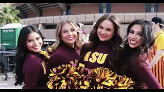 These ASU Sun Devil cheerleaders are so cute on camera.