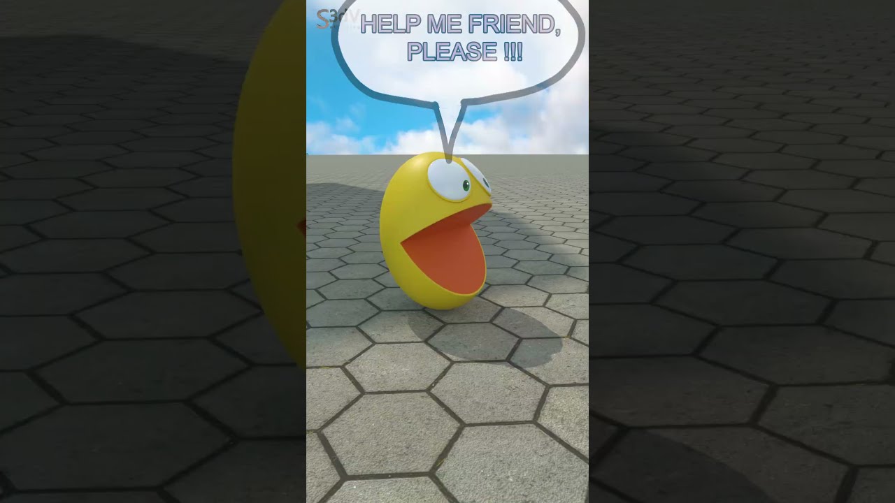 HELP Stickman to save Pacman from Robot s claw 🙏🙏🙏 #friendship #pacman #stickman #domino