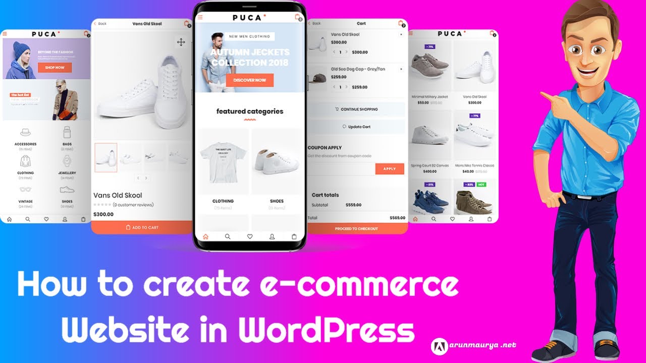 How to create Ecommerce Website in Wordpress with PUCA Theme (Hindi ...