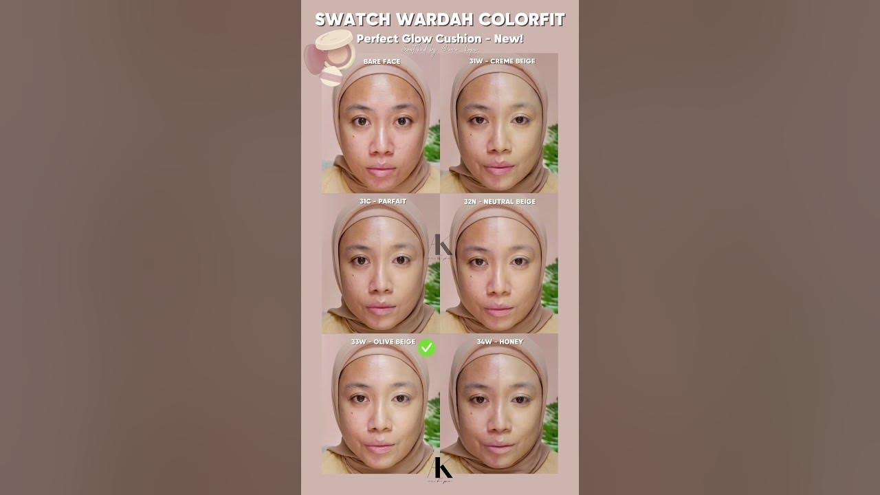 Swatch Cushion BARU #Wardah Colorfit Perfect Glow Cushion Sawo Matang #shorts #beauty