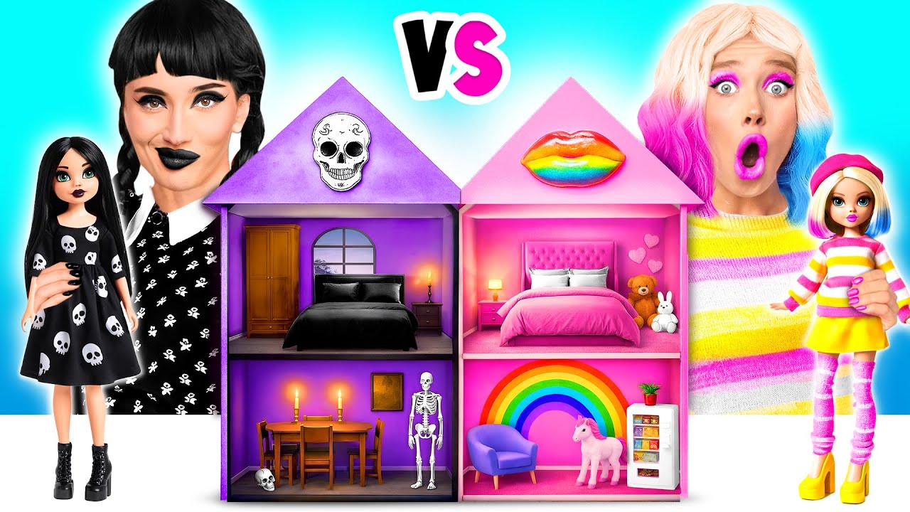 We Bouwen Een Geweldig Poppenhuis | Wednesday vs Enid Uitdaging