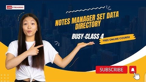 BUSY-CLASS 4. Notes Manager Set Data Directory #busy #aiit #freecourse #accounting