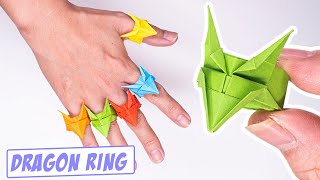 Простое кольцо дракона оригами || Как сделать кольцо дракона из бумаги