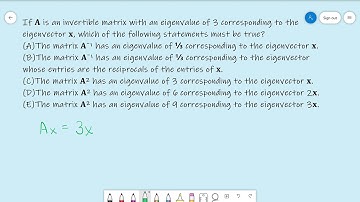 Cracking the GRE Math Subject Test - Linear Algebra #18 (Easy+)
