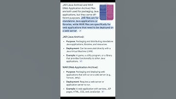 DIFFERENCE BETWEEN JAR AND WAR FILE IN JAVA #jobinterview #technicalinterview