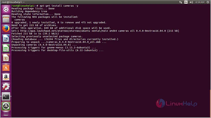 How to install Cameras on Ubuntu 16.04