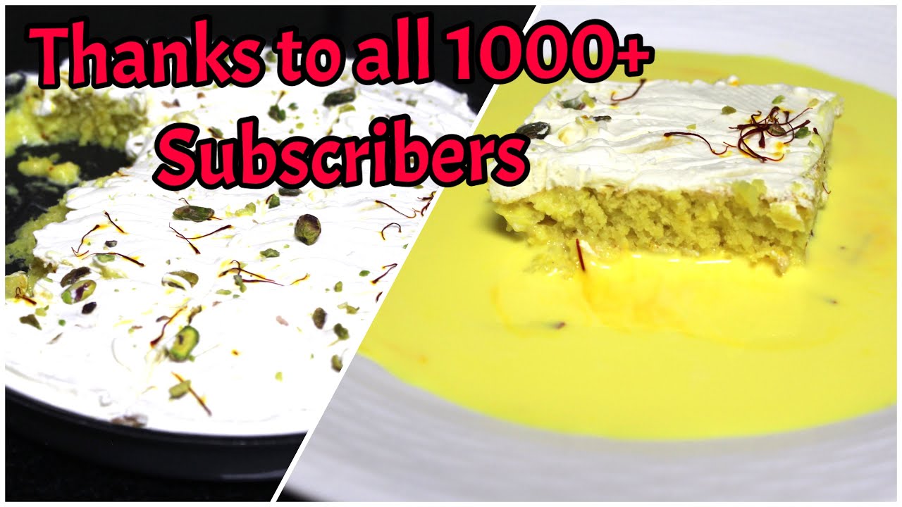 Saffron milk cake Tamil/ saffron milk cake /Rasamalai cake/1000 subs celebration/ Tres leches cake