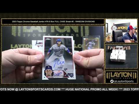 SSSSP CARROLL! 2023 National Break   2023 Topps Chrome Baseball Jumbo HTA 8 Box  CASE Break #2 DIVS