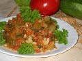 Кабачки тушеные с овощами