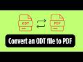 How to Convert ODT to PDF on Desktop Online | Free OpenDocument Converter