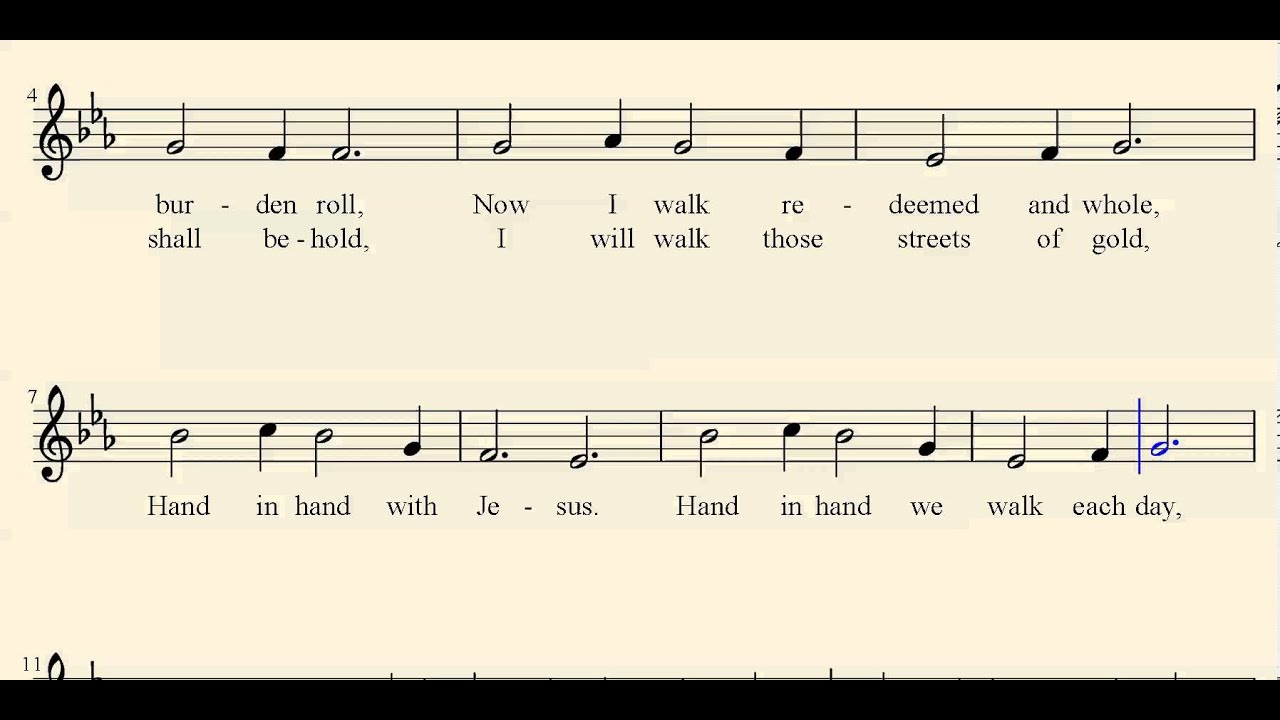 Hand In Hand With Jesus - Church Song Gospel Hymn - MIDI Church Songs ...