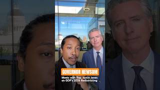 Governor #Newsom Meets with Rep. #JustinJones on #Redistricting  #shorts #california #gerrymandering