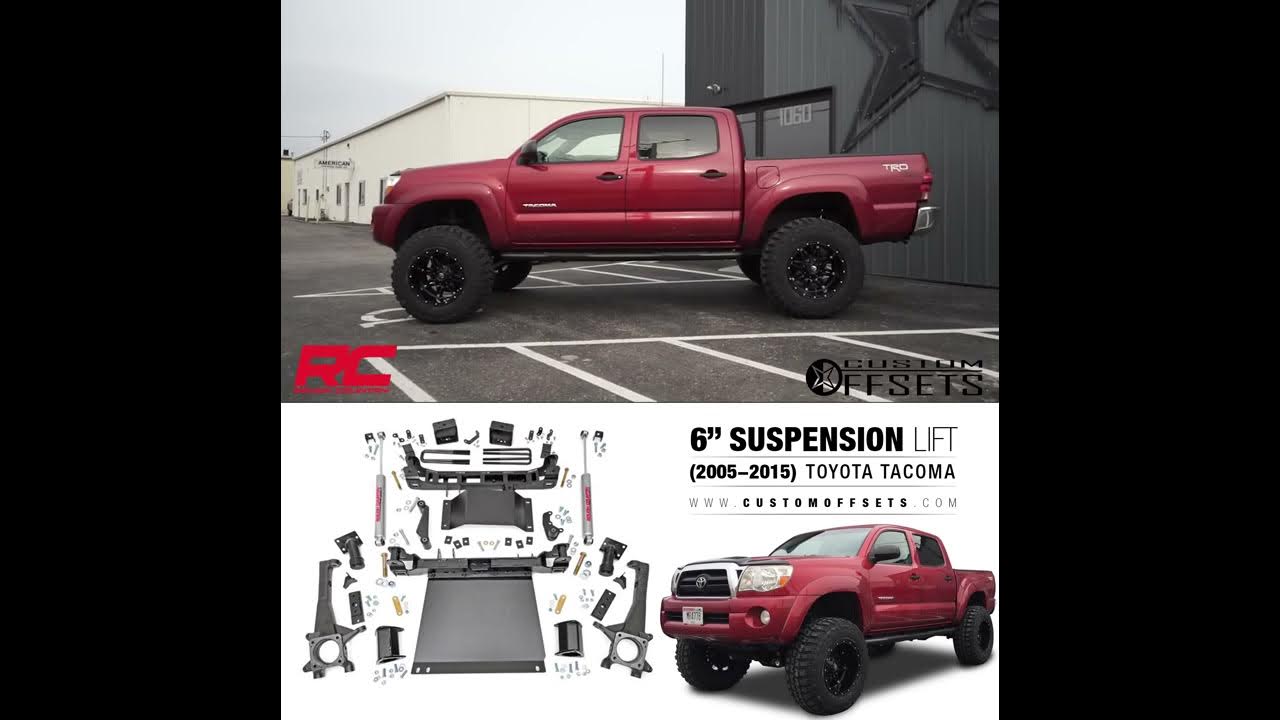 6" Rough Country Toyota Tacoma Lift Kit - YouTube