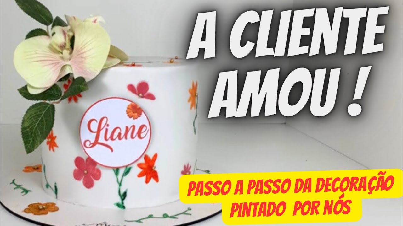 BOLO DE PASTA AMERICANA PINTADO A MÃO ( surpreendemos a cliente / pediu de um jeito e fiz do outro !
